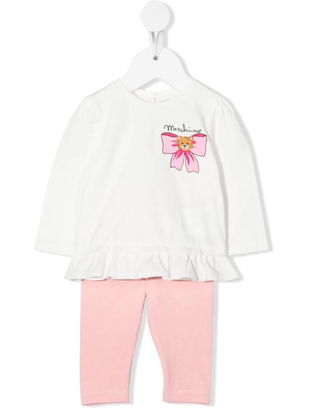 

Moschino Kids set de dos piezas con motivo Teddy Bear - Blanco