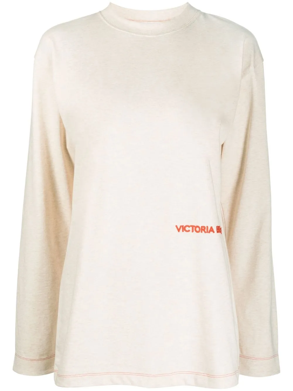 

Victoria Beckham playera con logo bordado - Neutro