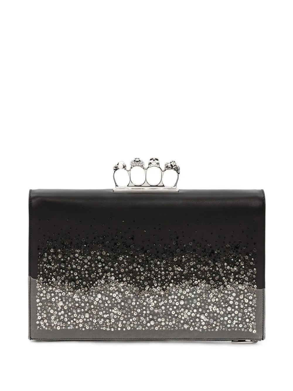 

Alexander McQueen Four Ring embellished pouch - Black