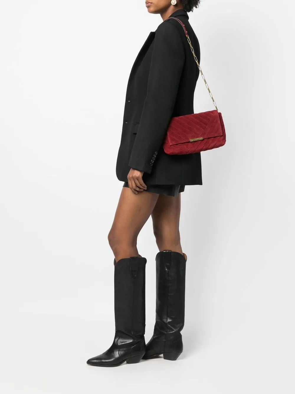ISABEL MARANT engraved-logo suede shoulder bag | Image 2