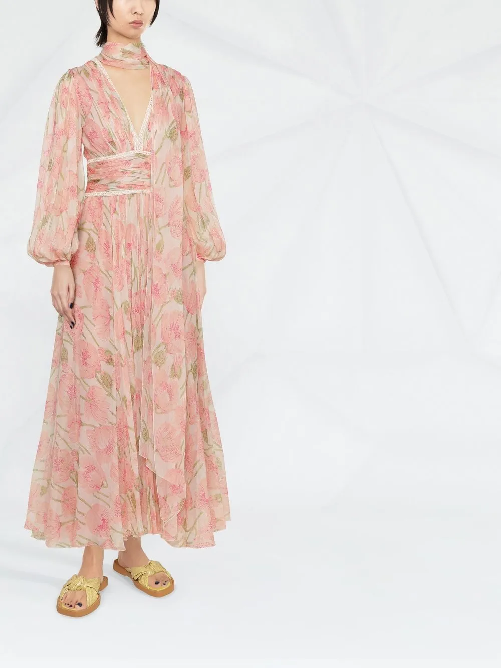 Luisa Beccaria Jurk met bloemenprint - Roze