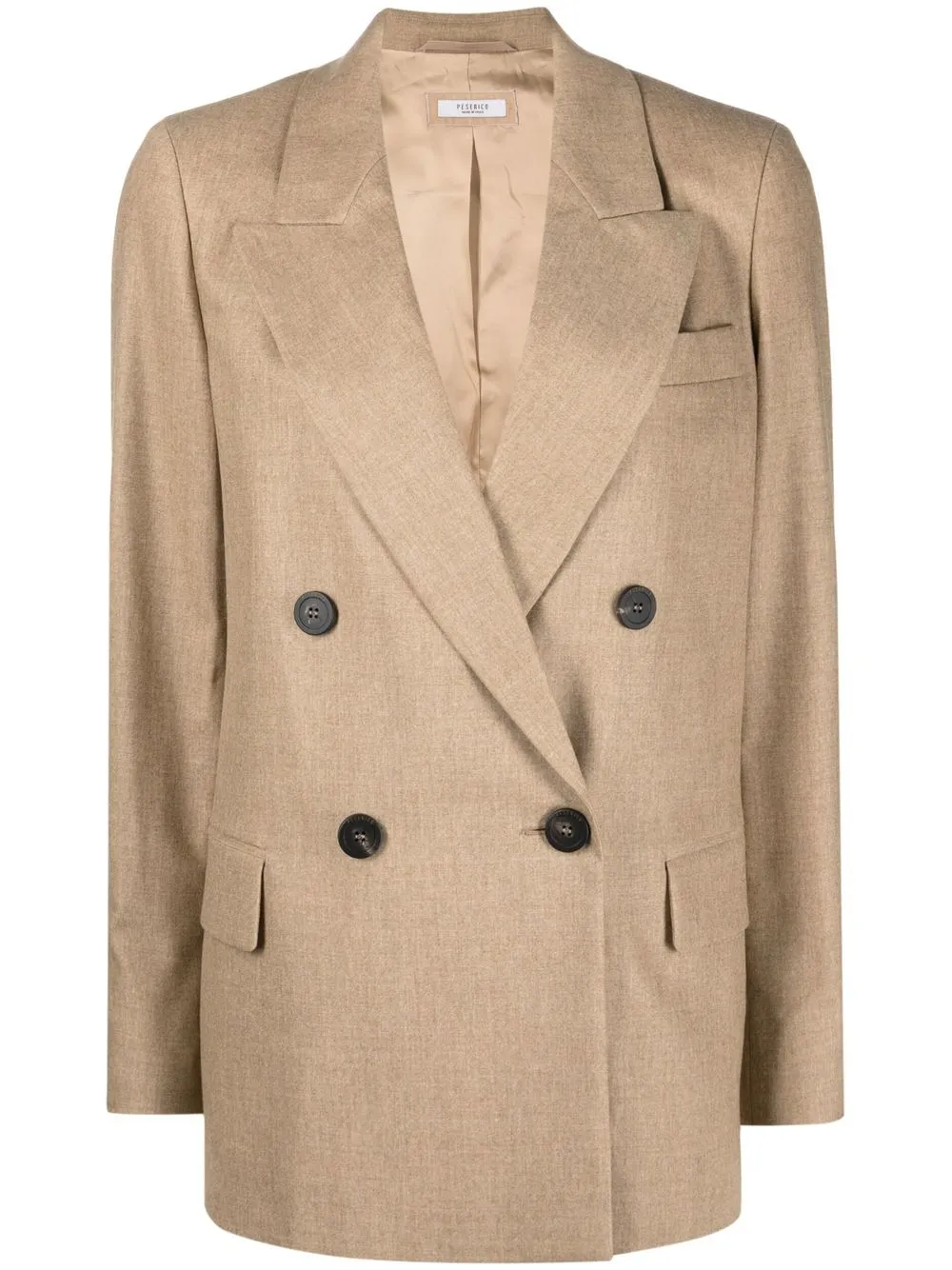 

Peserico double-breasted buttoned blazer - Brown