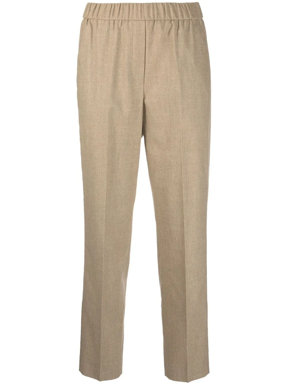 

Peserico tapered-leg cropped tailored trousers - Brown