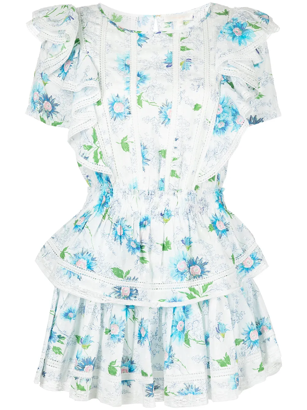 

LoveShackFancy vestido Natasha estampado - Blanco