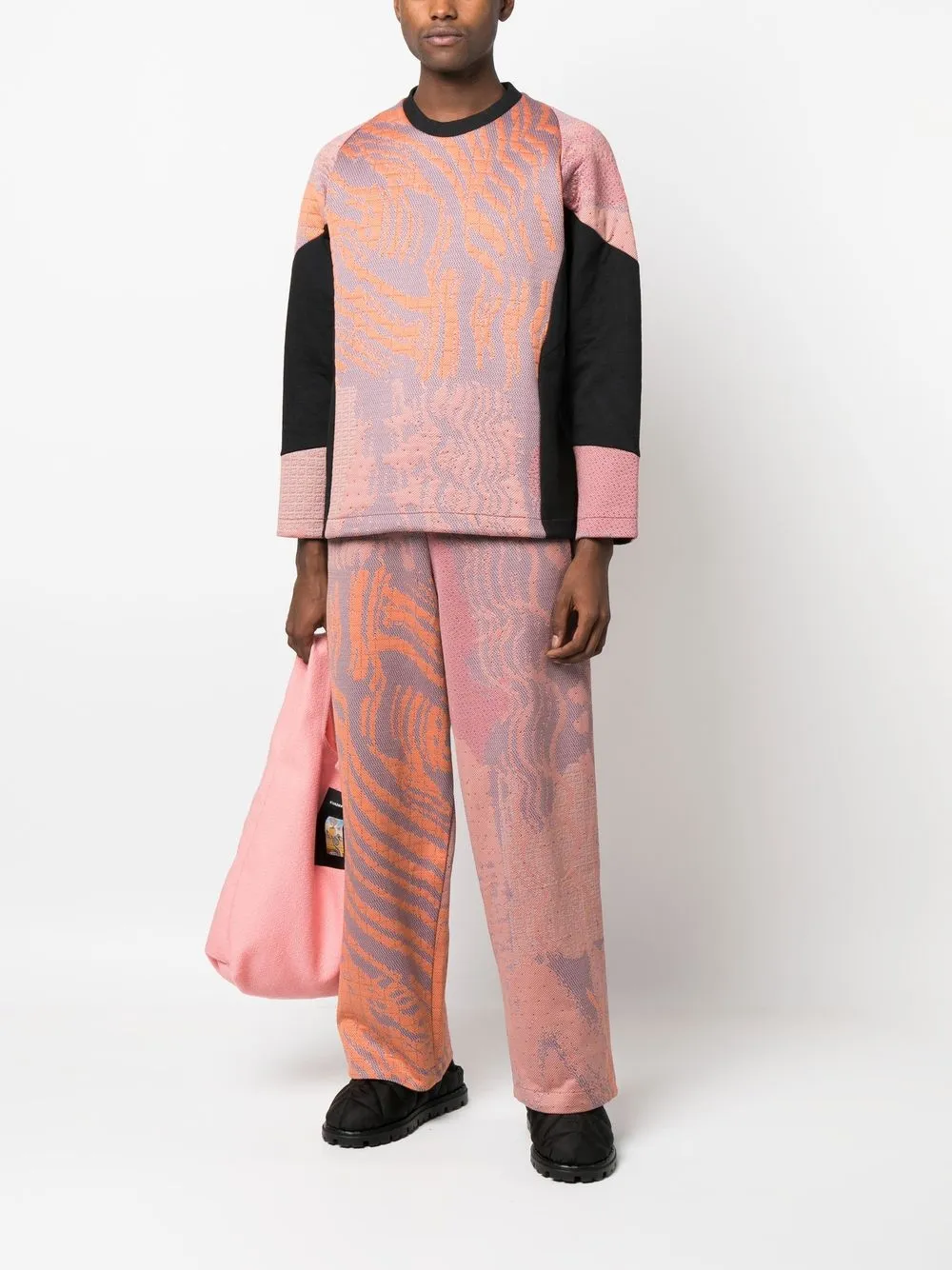 Shop Byborre X Buttafingaz Bulky Trousers In Rosa