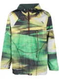 Saul Nash graphic-print hooded jacket - Green