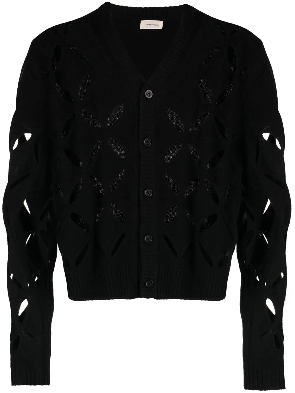 Stefan Cooke Stefan slashed-knit cardigan | Smart Closet