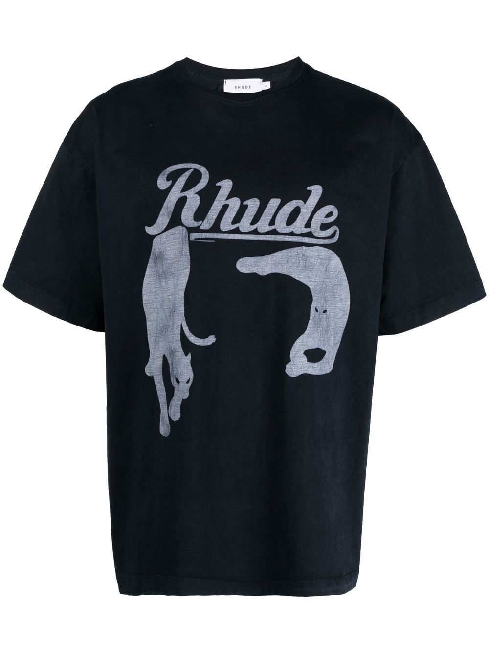 Rhude Black Printed T-shirt | ModeSens