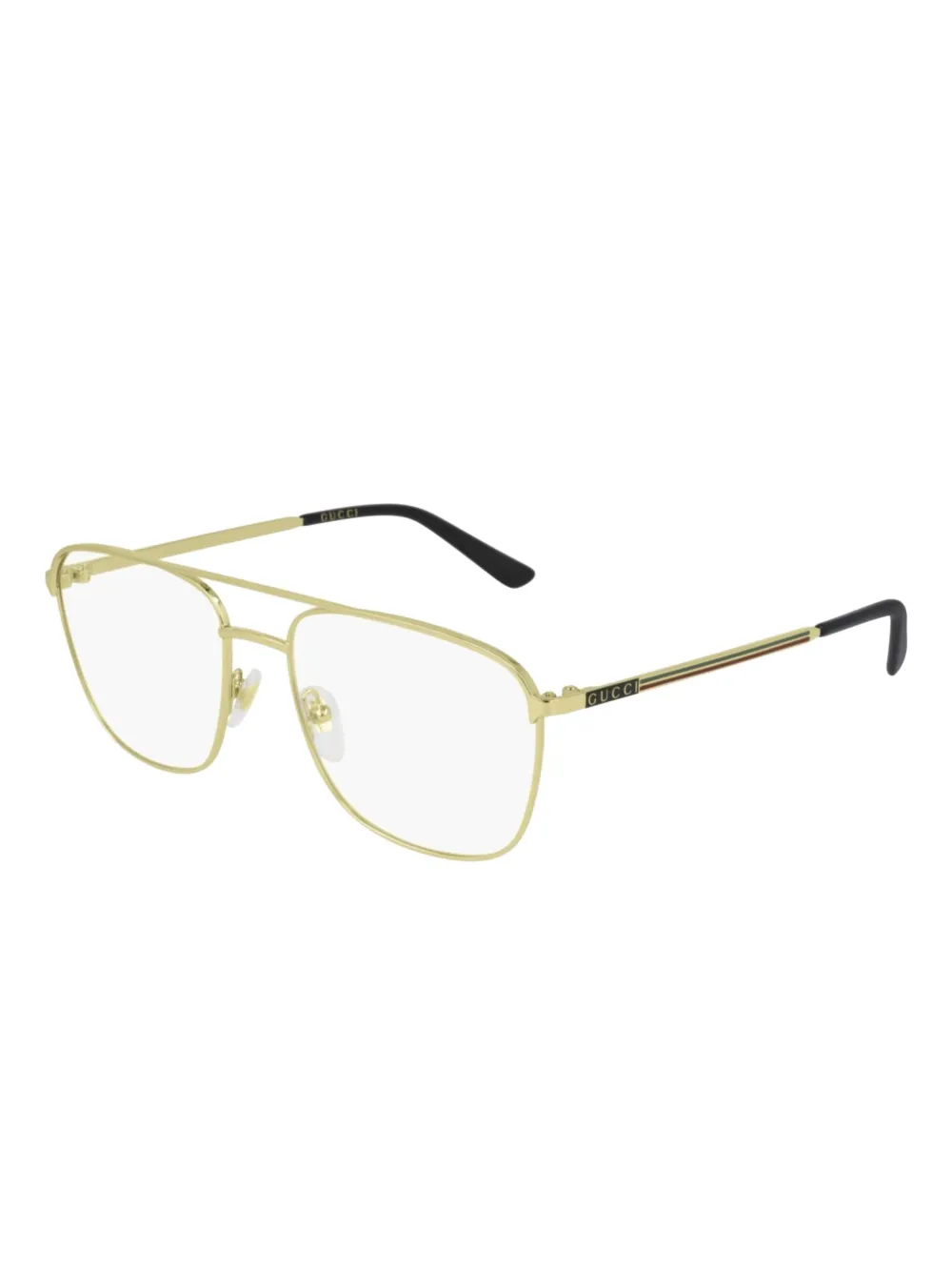 Gucci Eyewear pilot-frame two-tone glasses | Gold | Image 1
