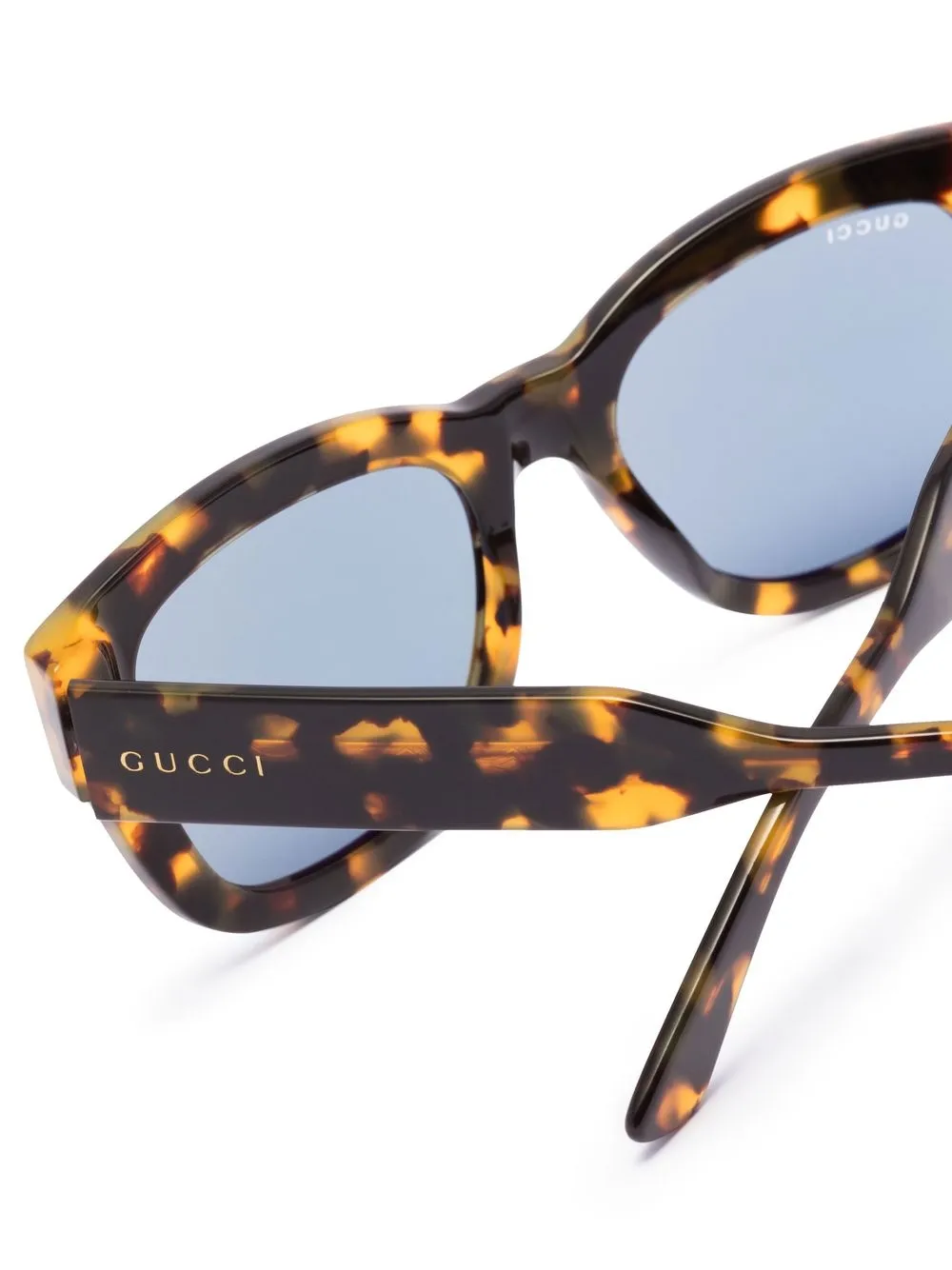 Gucci Branded Square-frame Sunglasses In Neutrals
