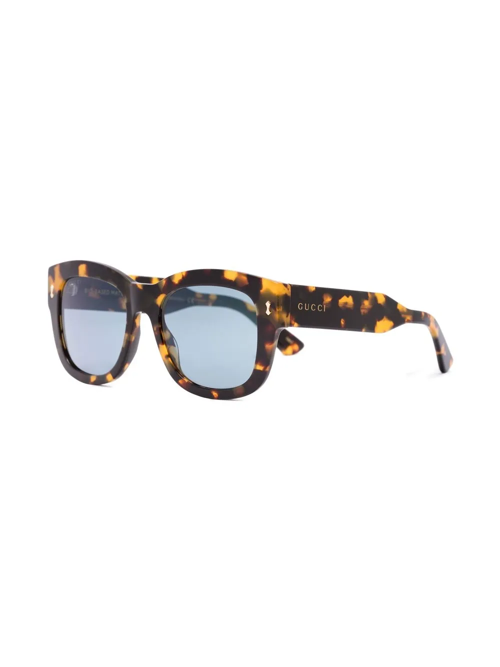 Gucci Branded Square-frame Sunglasses In Neutrals