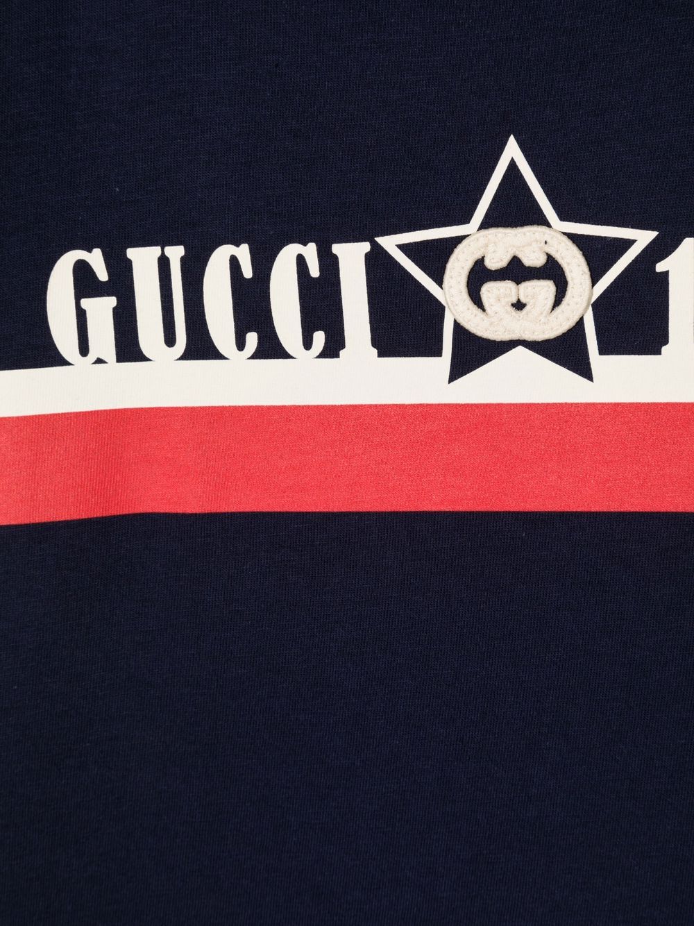 Shop Gucci Interlocking G Star Print T-shirt In Blue