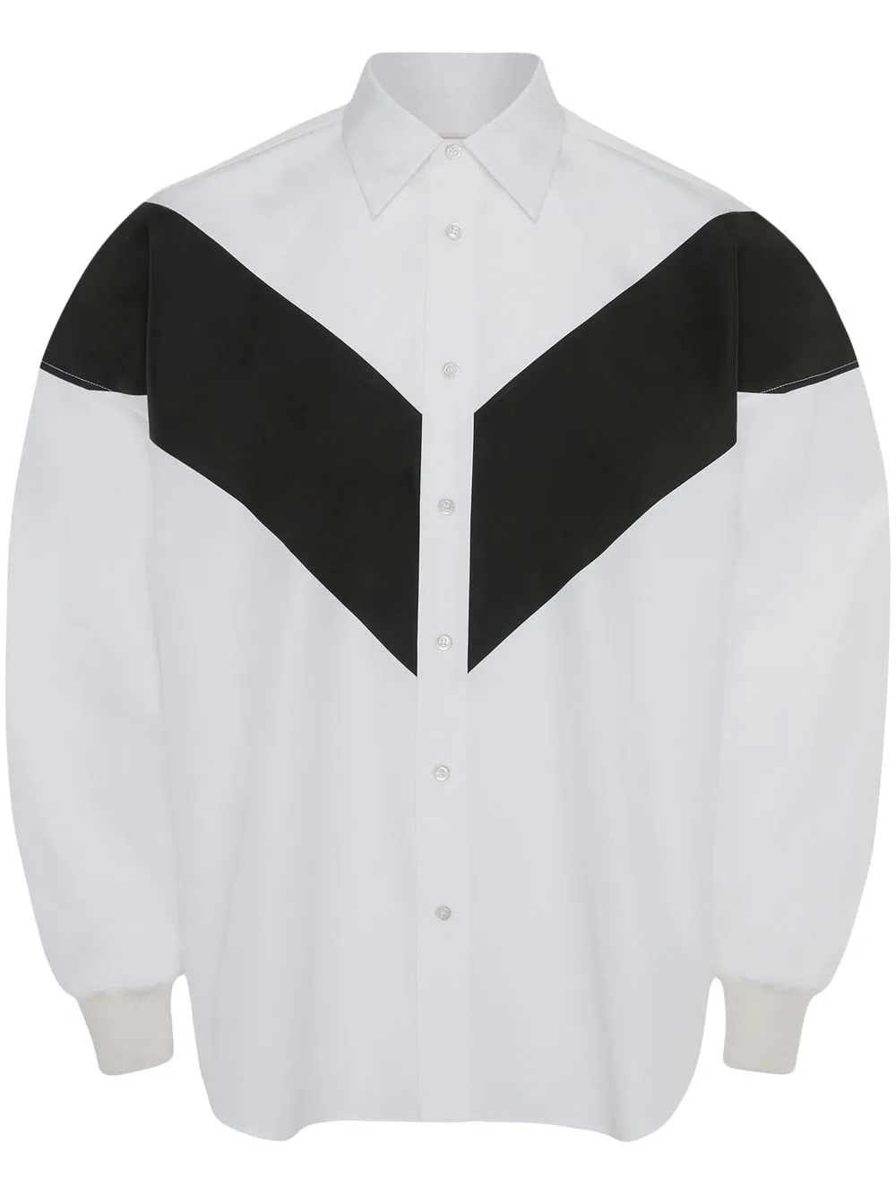 

Alexander McQueen camisa con detalle chevron - Blanco