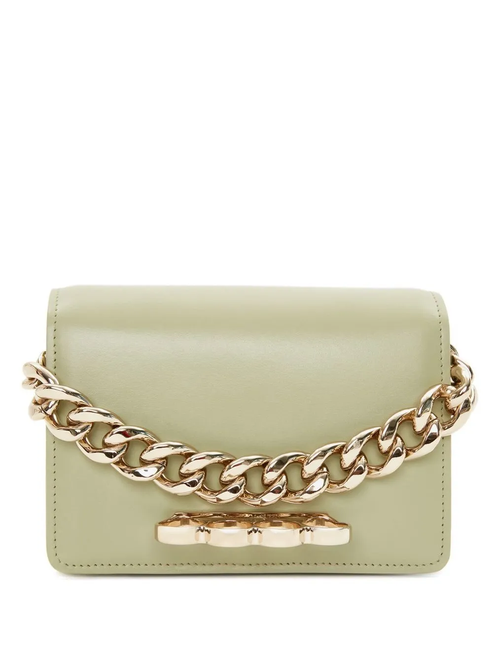 

Alexander McQueen Four Ring leather crossbody bag - Green