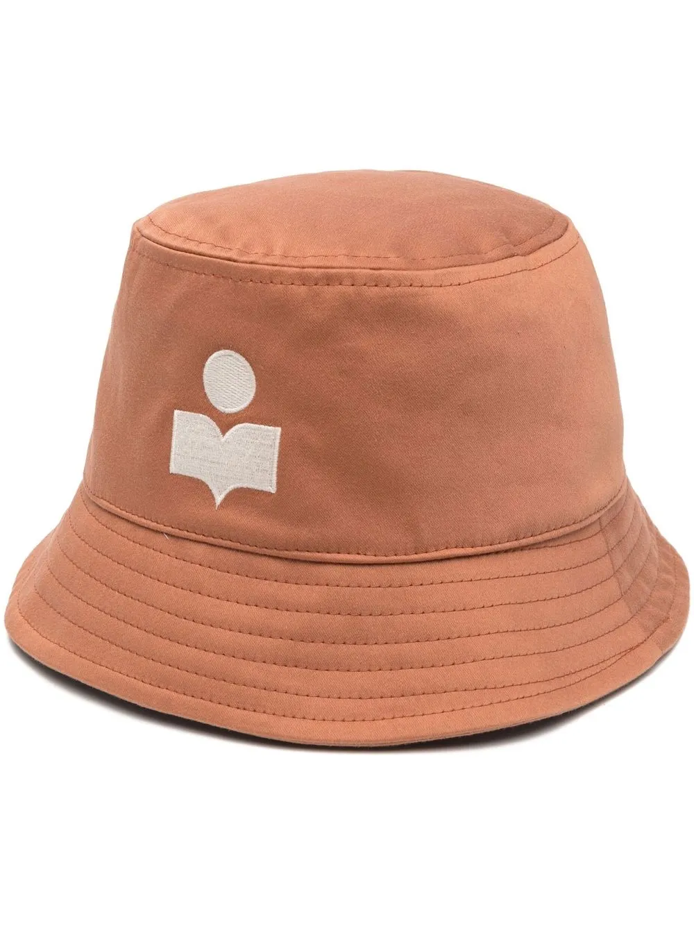 

Isabel Marant embroidered-logo bucket hat - Brown