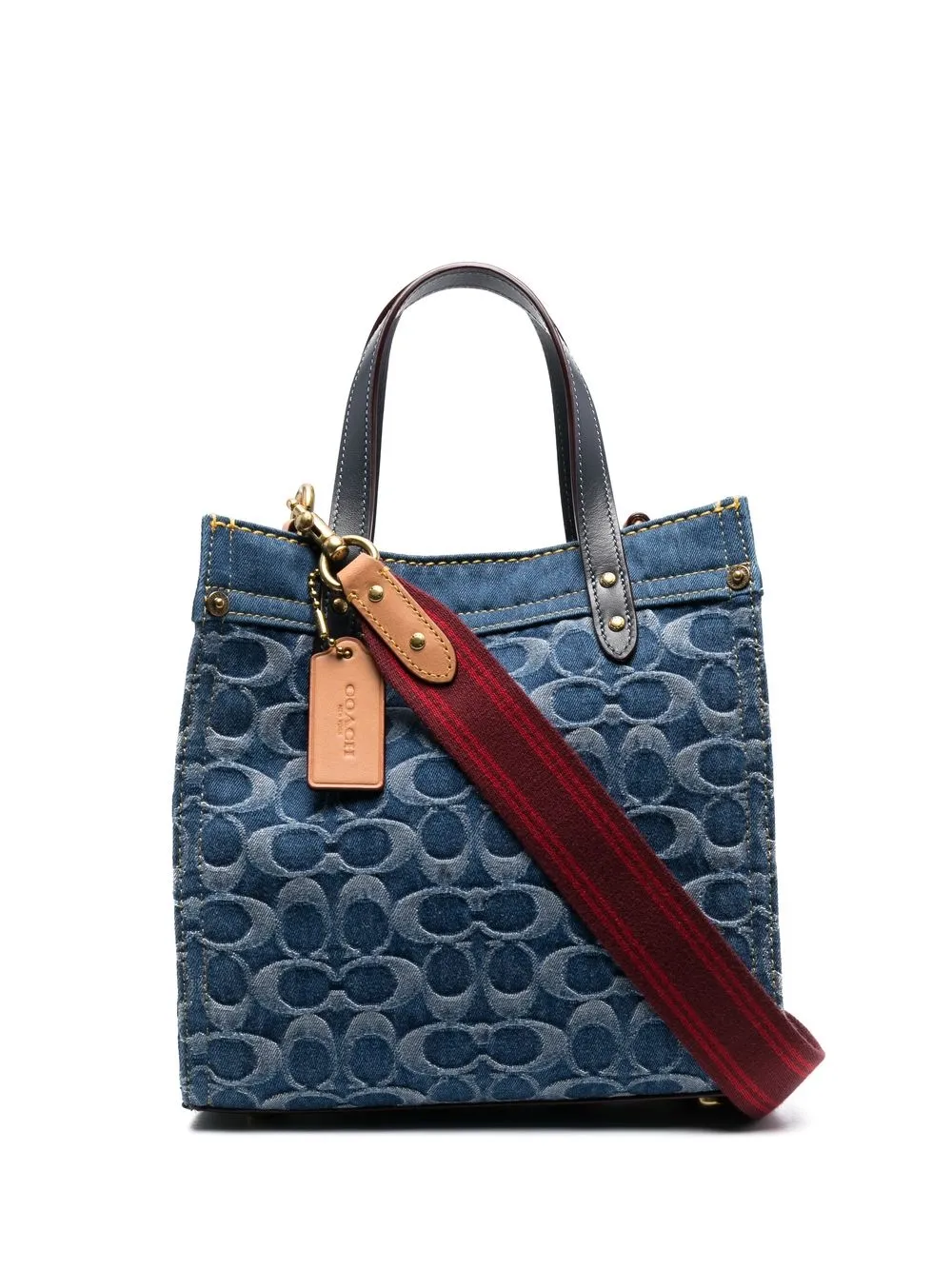 

Coach tote con monograma en jacquard - Azul