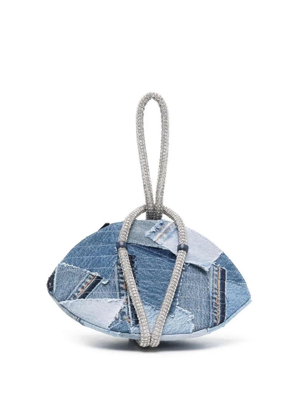 

Kara upcycle denim knot clutch - Blue