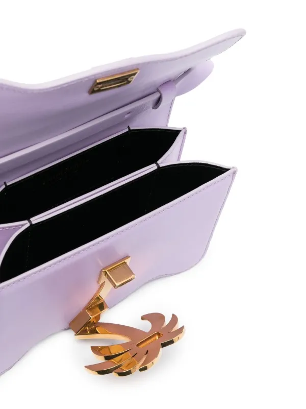 トートバッグ PALM ANGELS Women Shoulder Bags PWNA052S23FAB003 0330 Purple Palm Angels logo-plaque Shoulder Bag | Purple | FARFETCH