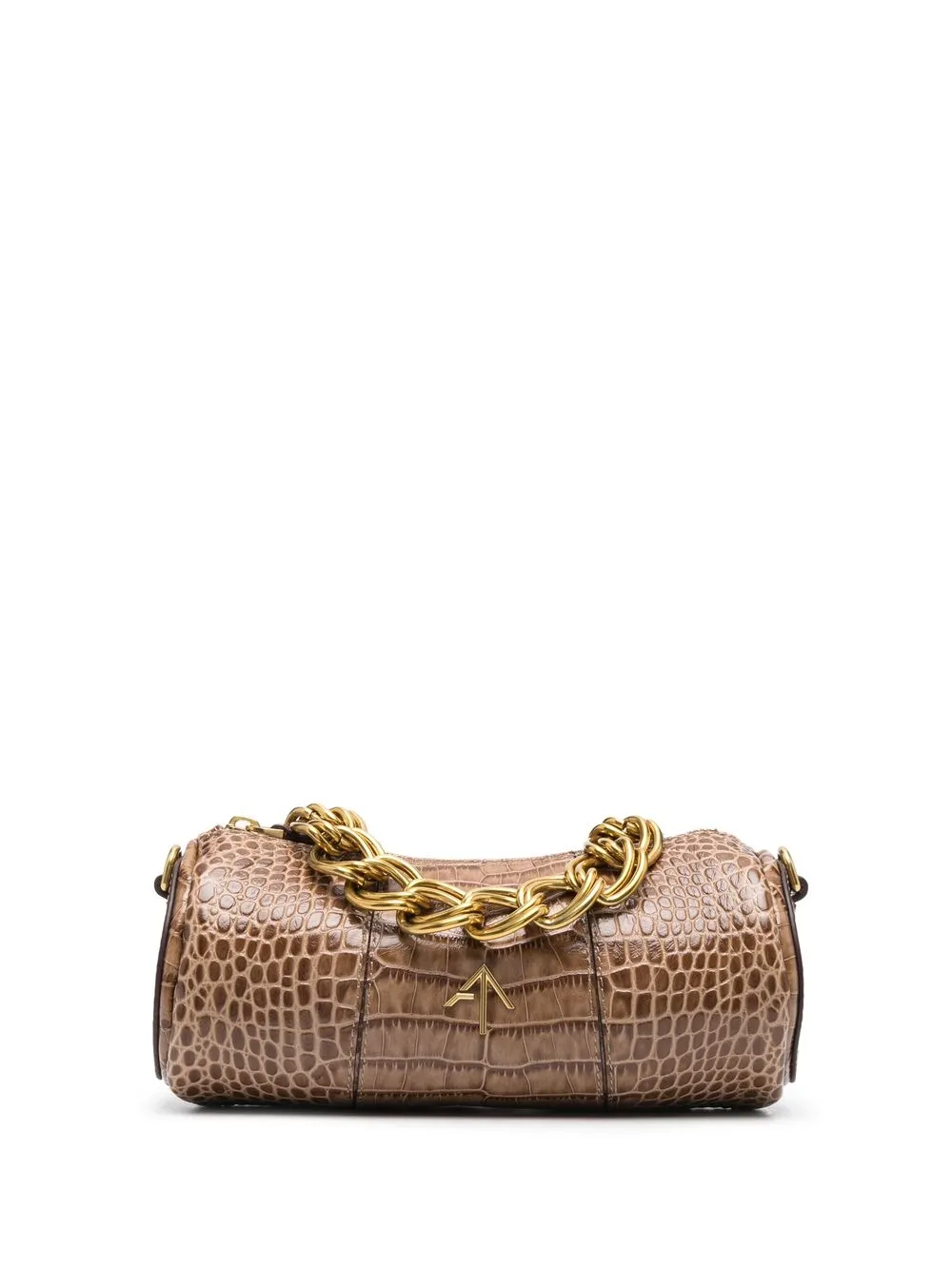 

Manu Atelier Cylinder crocodile-embossed shoulder bag - Brown