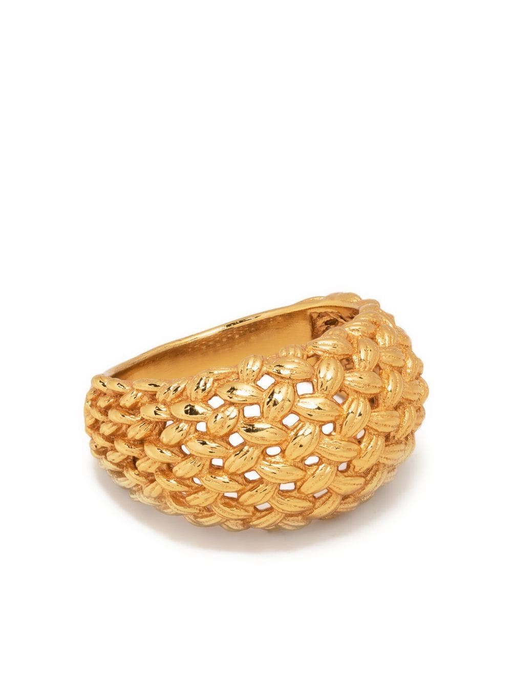 

Daphine Kelly basket-weave detail ring - Gold