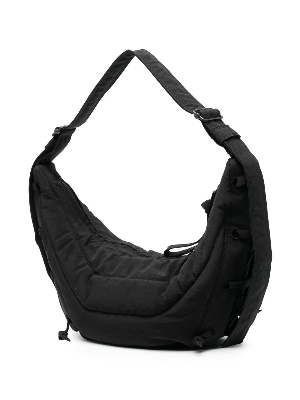 Shop Lemaire Small Soft Game Shoulder Bag In Black