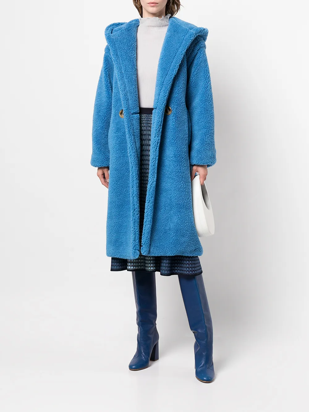 Apparis Jas van imitatiebont - Blauw