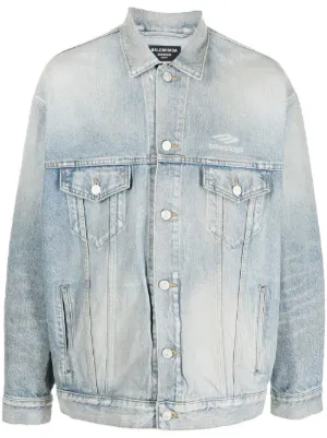 BALENCIAGA Oversized Printed Distressed Denim Jacket for Men  MR PORTER