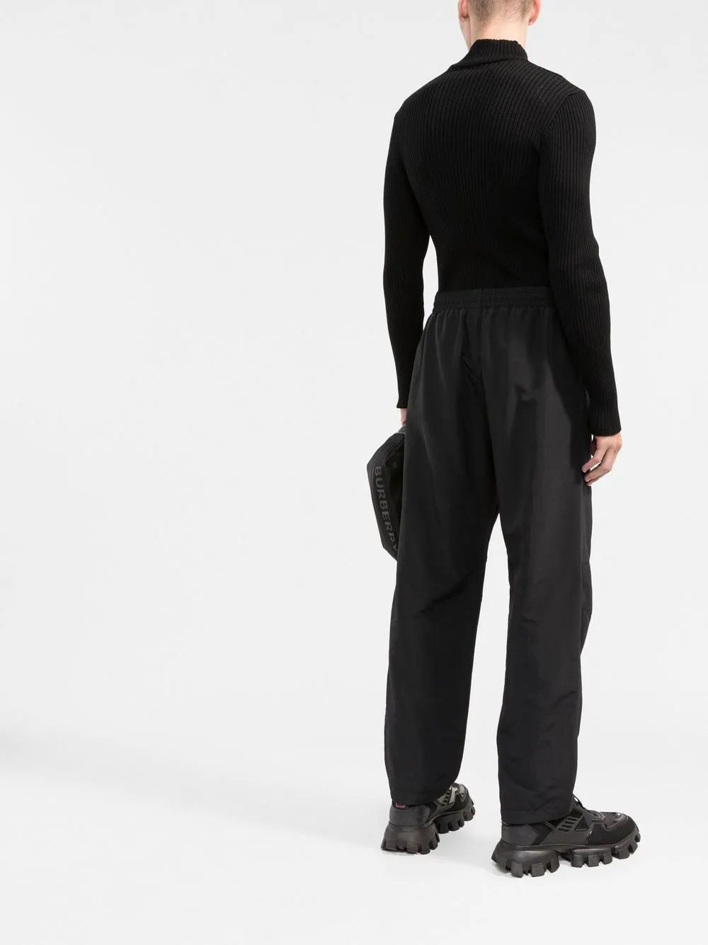 Shop Balenciaga 3b Sports Icon Track Pants In Schwarz