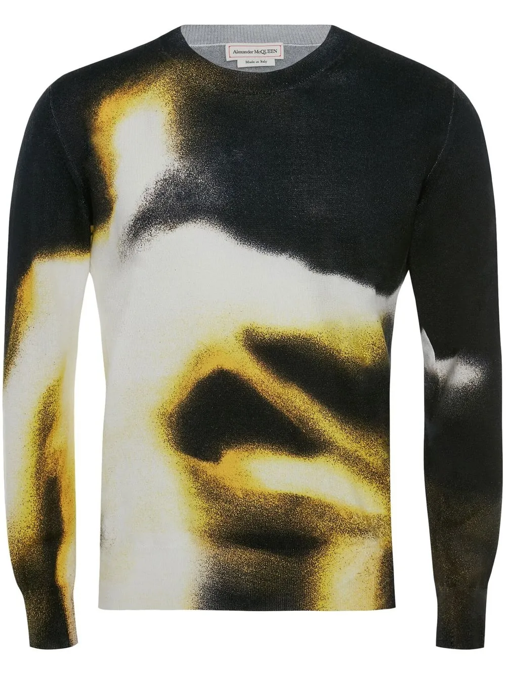 

Alexander McQueen crew-neck graphic-print jumper - Black