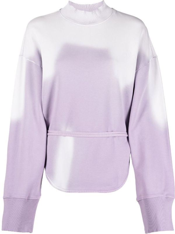 The Attico tie dye Cotton tie waist Sweatshirt Farfetch