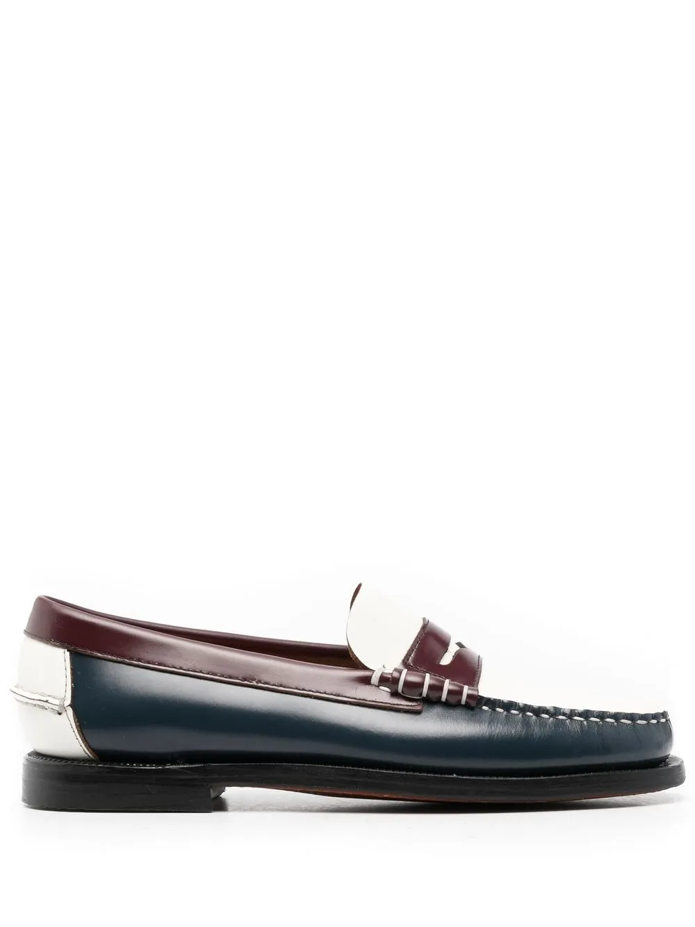 

Sebago panelled penny slot loafers - Blue