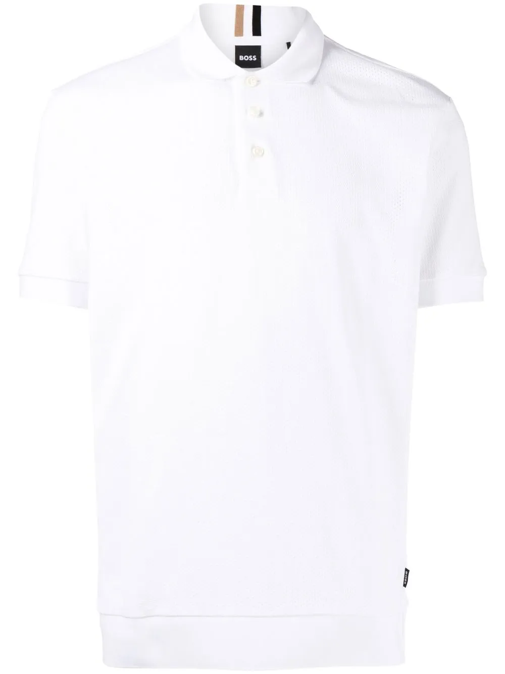 

BOSS playera tipo polo Parlay 155 - Blanco