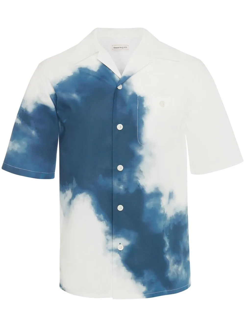 

Alexander McQueen Blue Sky print cotton shirt - White