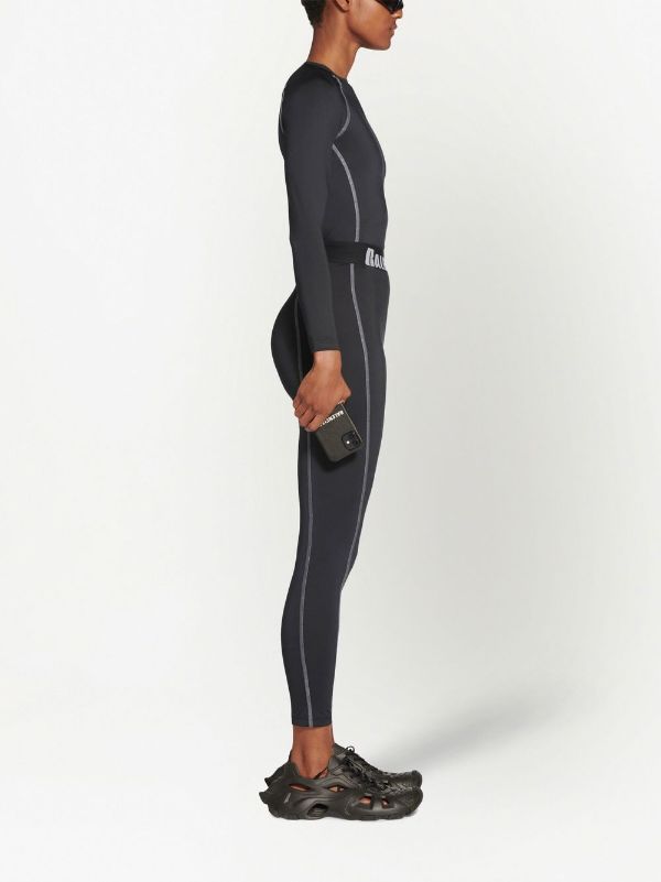 Balenciaga logo-waistband Stretch Leggings - Farfetch