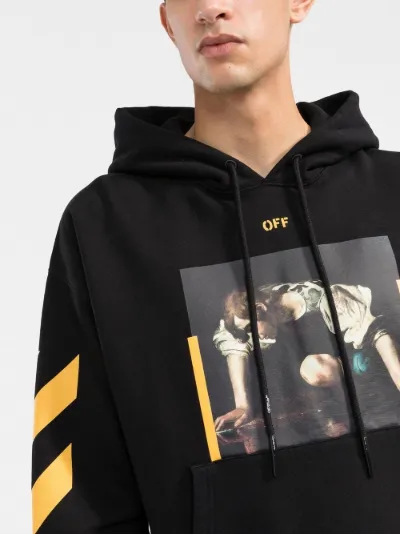 Off-White Caravaggio-print hoodie black 