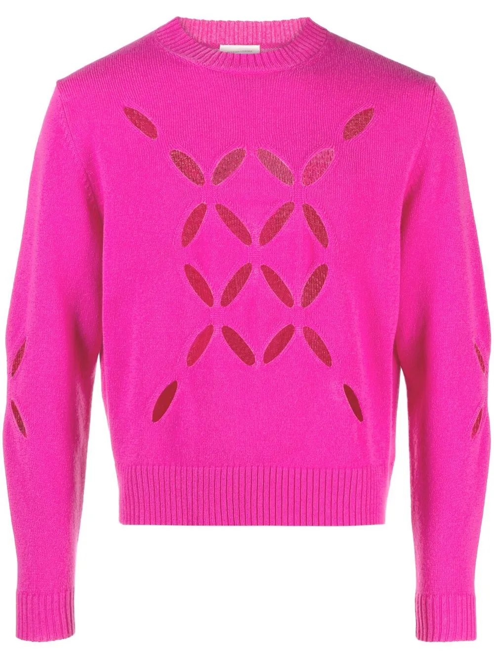 

Stefan Cooke slashed knit jumper - Pink