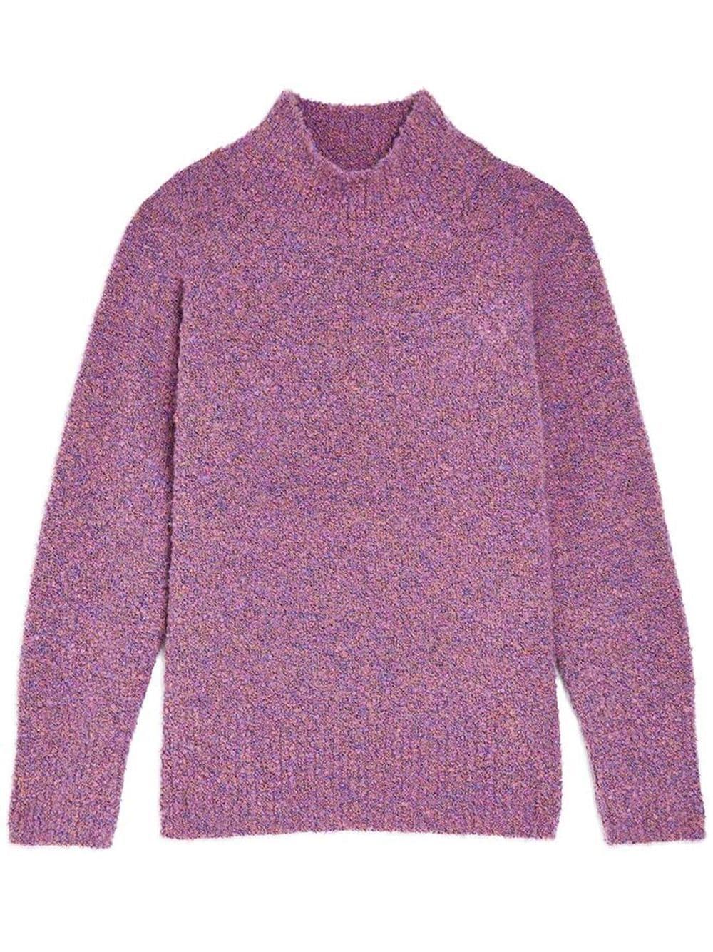 apparis pull en maille à col roulé - violet