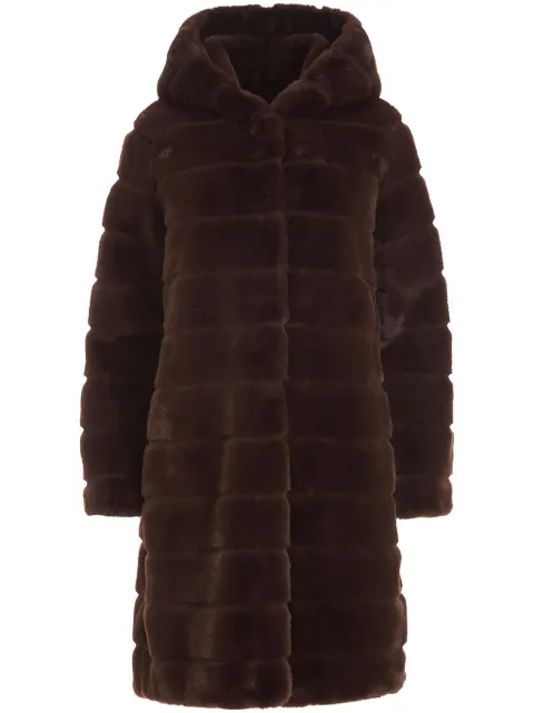 Apparis faux-fur hooded coat