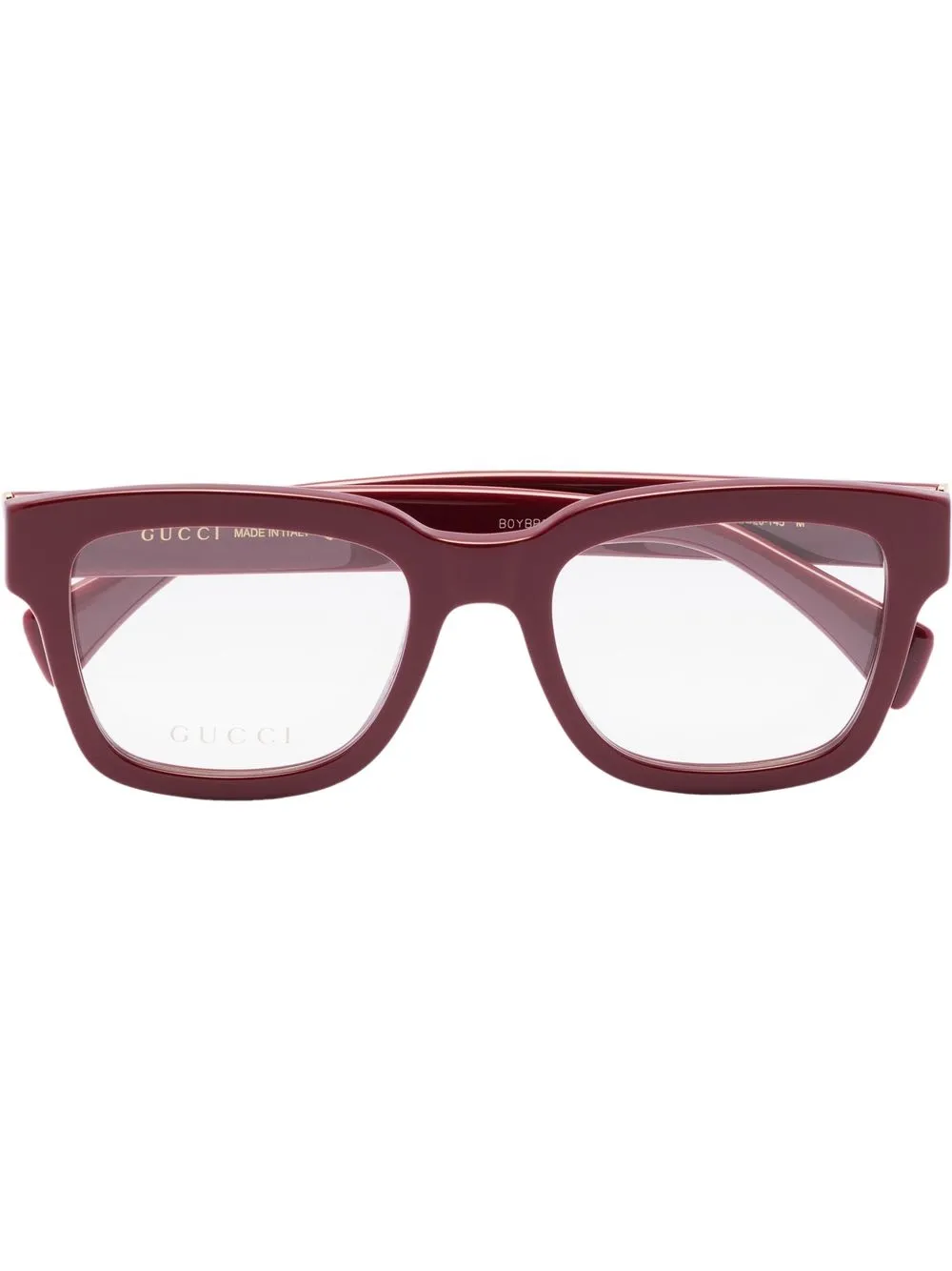 

Gucci Eyewear lentes con armazón cuadrada y logo - Neutro