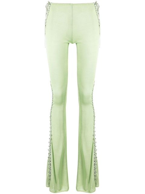 Isa Boulder lace-up flared trousers