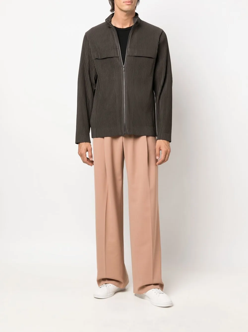 Homme Plissé Issey Miyake Geplooid jack - Bruin