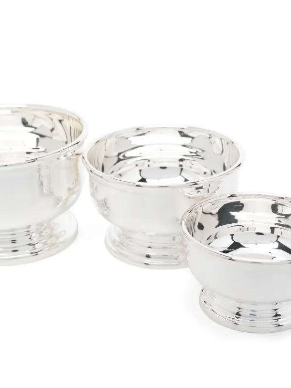 Ralph Lauren Home Set Of 3 Steel Nut Bowls | Silver | FARFETCH TW