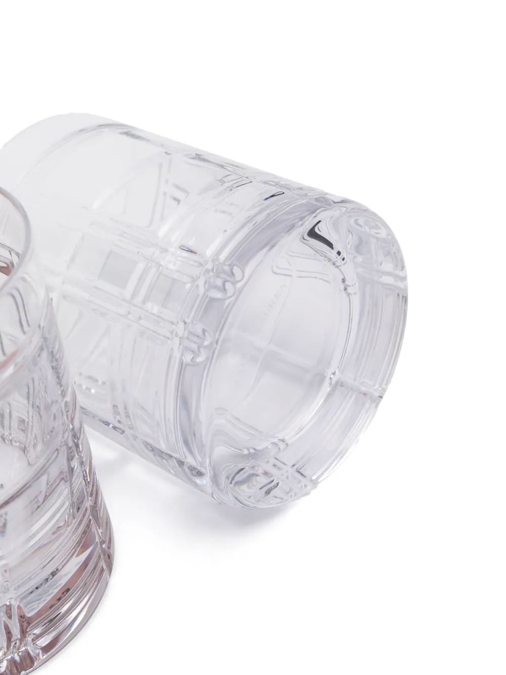 Polo Ralph Lauren Hudson Plaid-tumbler Glass In Neutrals
