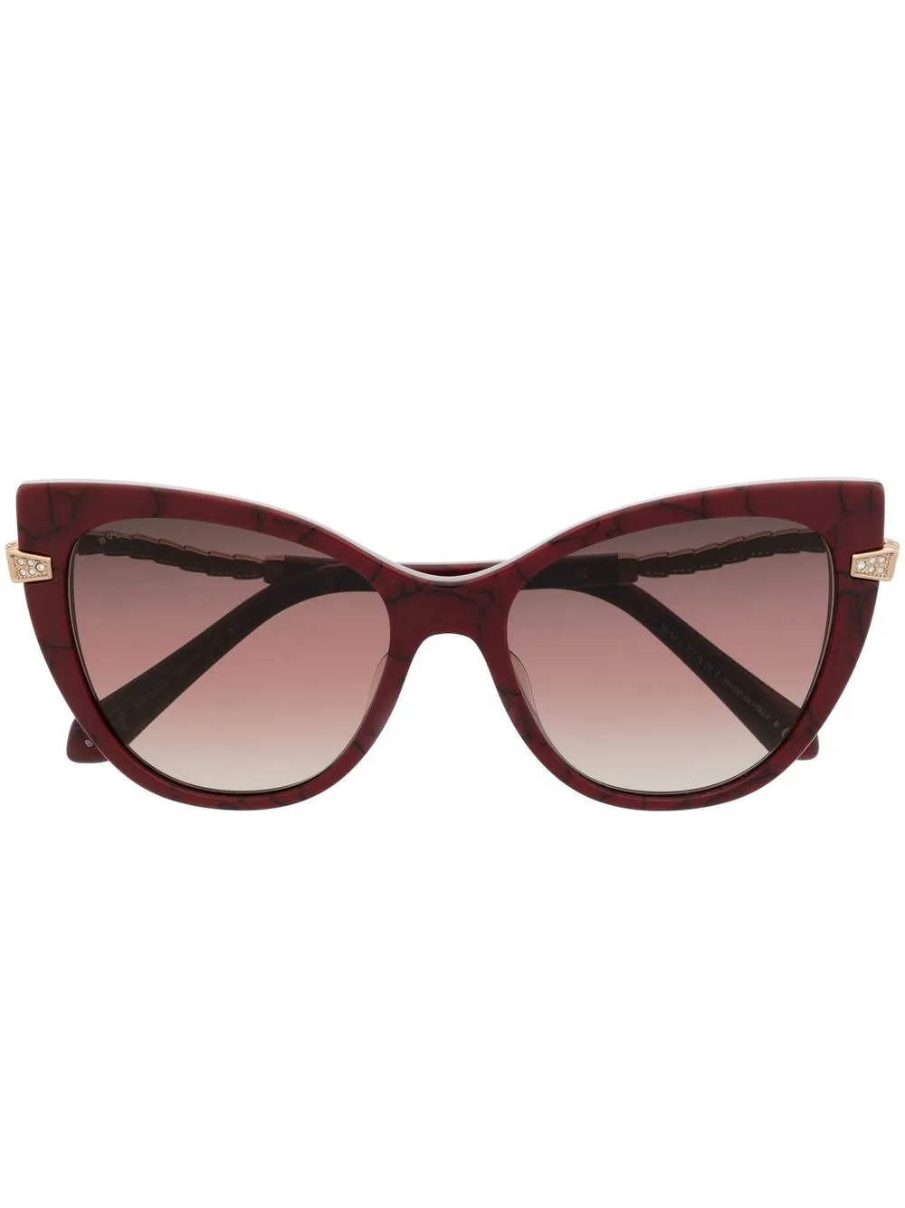 Bvlgari lentes de sol con armazón cat eye - Rojo
