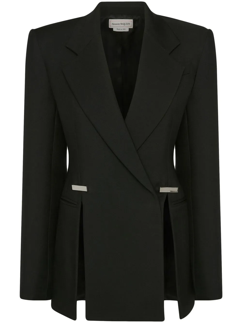 

Alexander McQueen slashed tailored-cut blazer - Black
