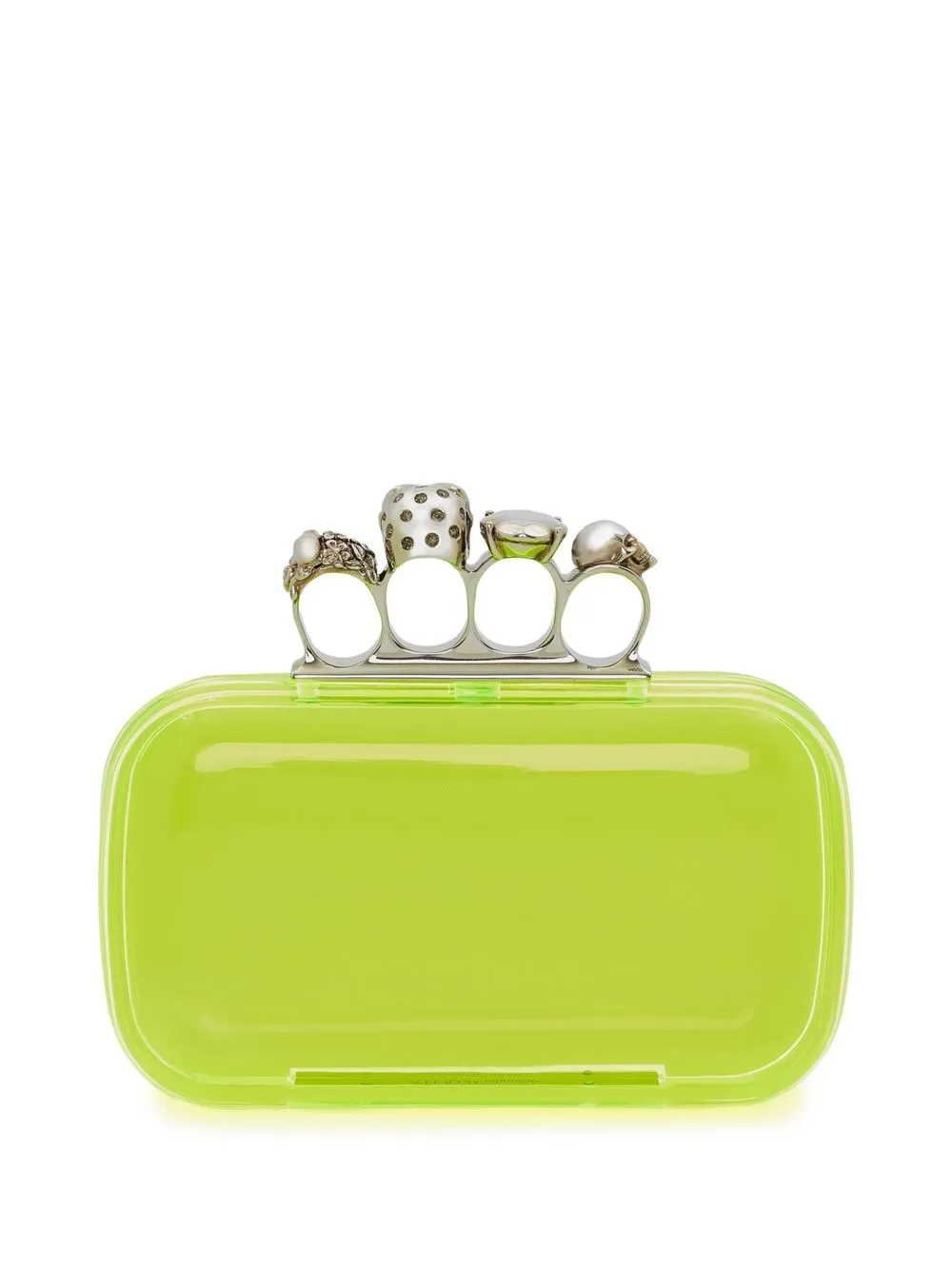 Alexander McQueen Clutch met doodskop - Geel