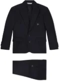 Dolce & Gabbana Kids single-breasted linen suit - Blue