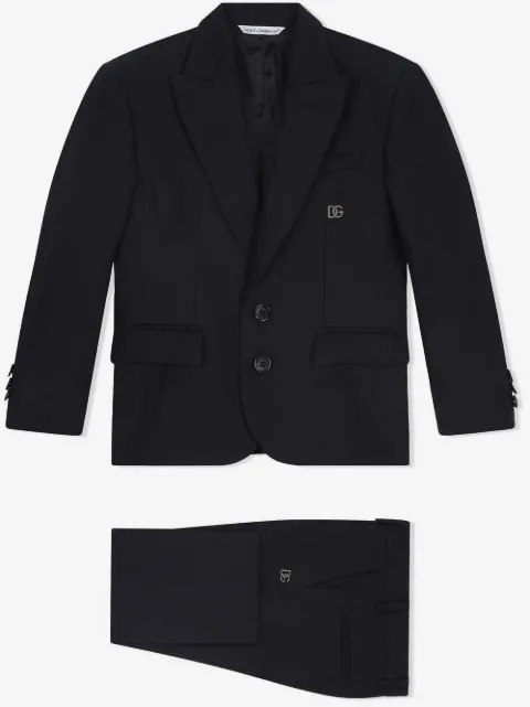 Dolce & Gabbana Kids single-breasted linen suit