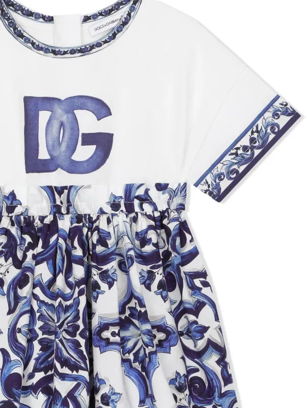 ワンピース DOLCE&GABBANA Majolica Kids Dress 29690244_58804842_600.jpg
