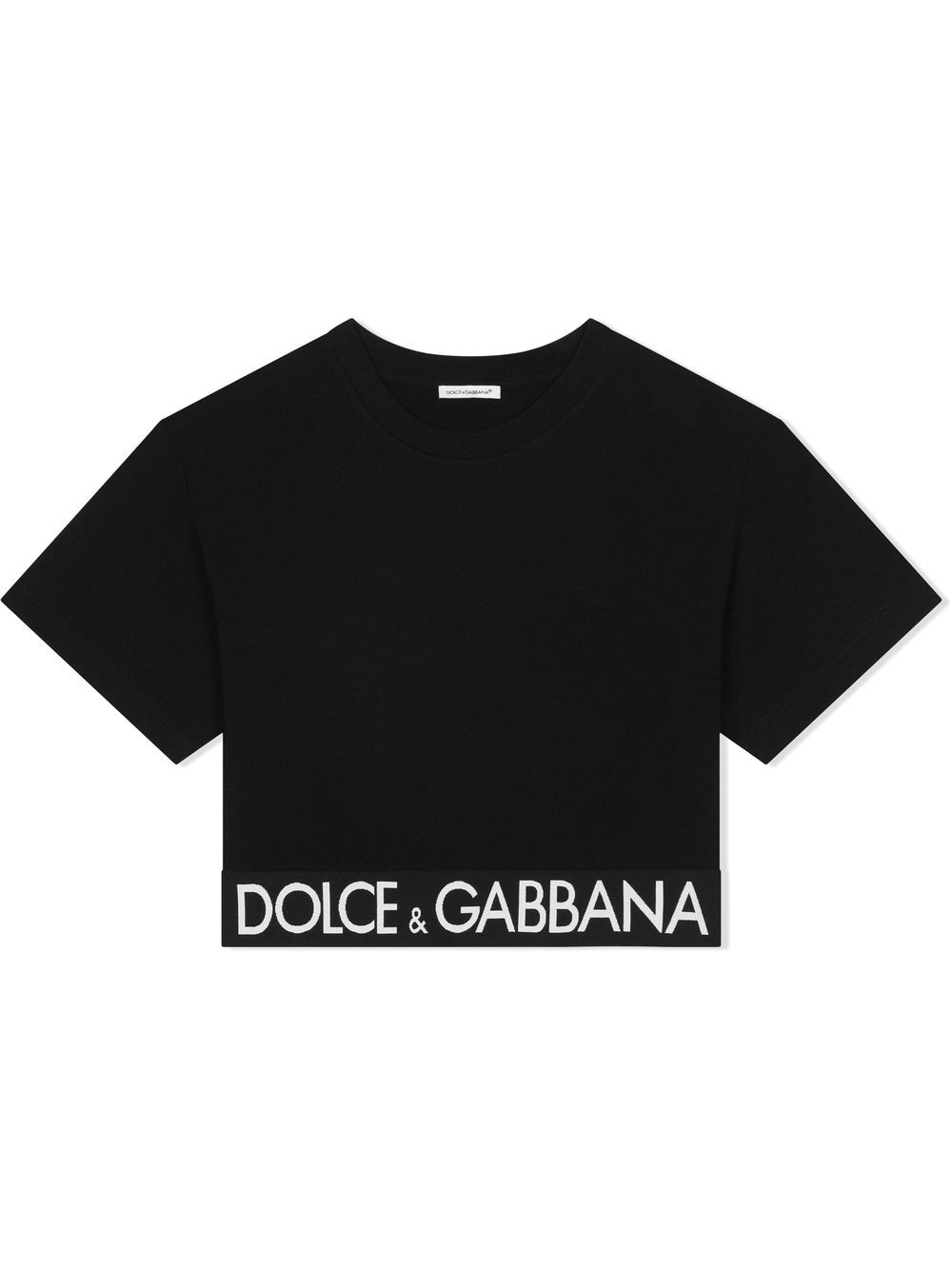 Dolce & Gabbana Kids logo-band Cropped T-shirt - Farfetch